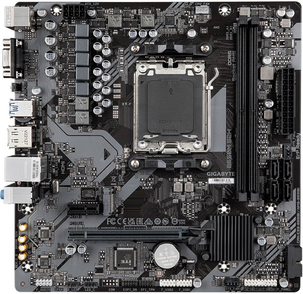 Материнская плата AM5 GIGABYTE B650M S2H (mATX, 2xDDR5)