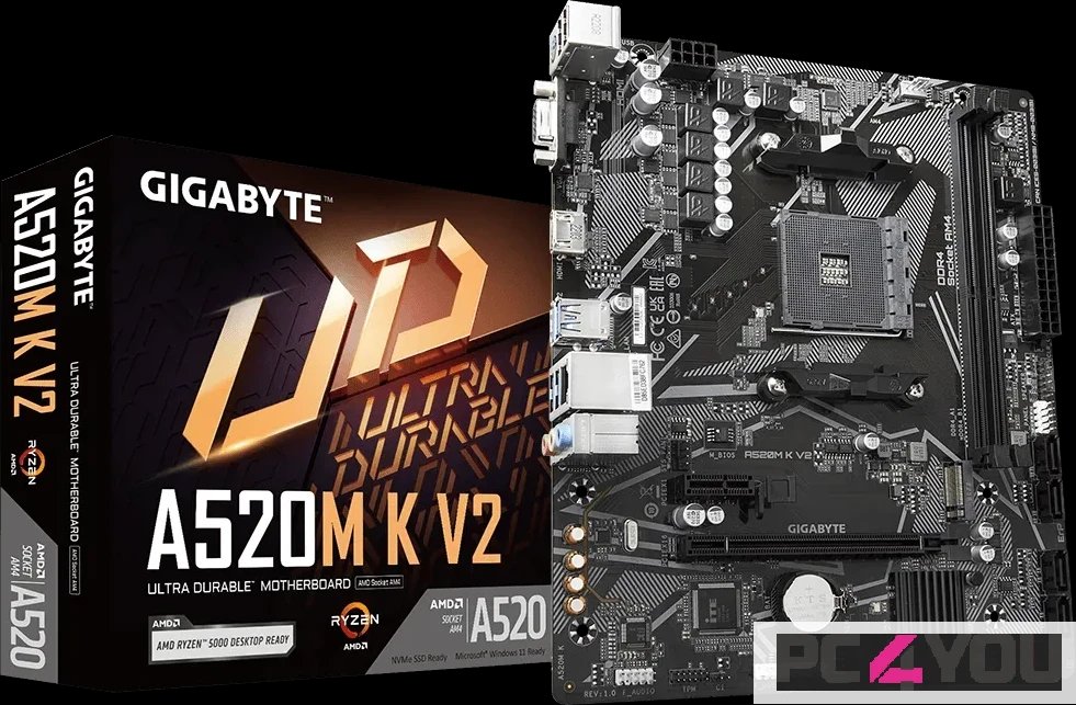 Материнская плата AM4 Gigabyte A520M-K V2