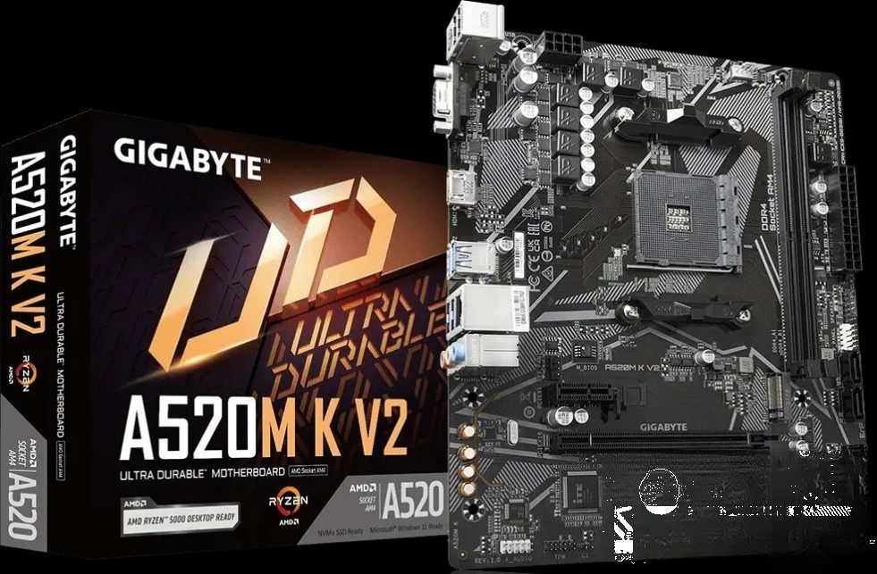 Материнская плата AM4 Gigabyte A520M-K V2