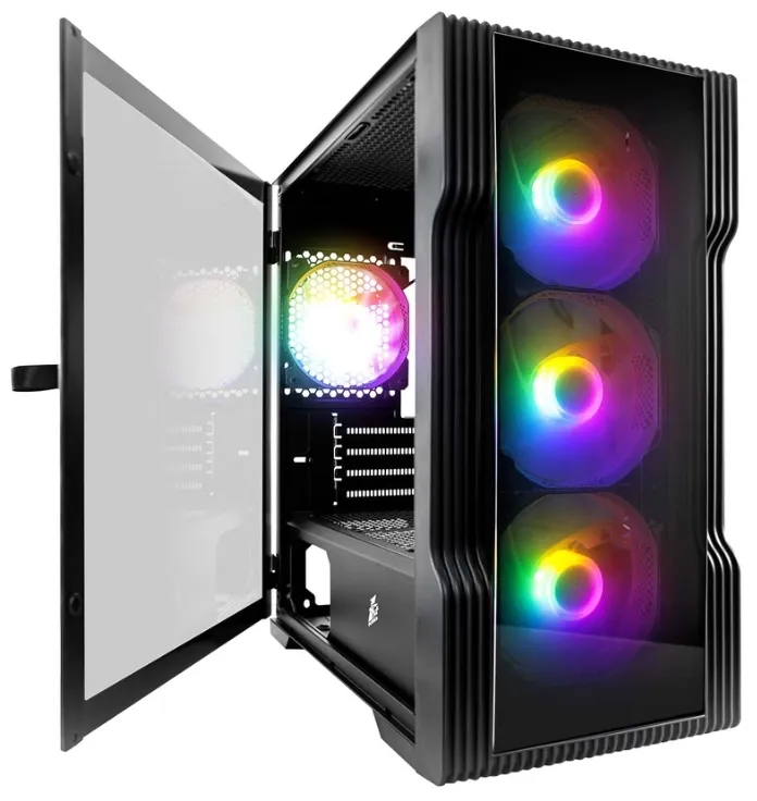 Корпус 1stPlayer Trilobite T3-G Black T3-G-BK-4F1