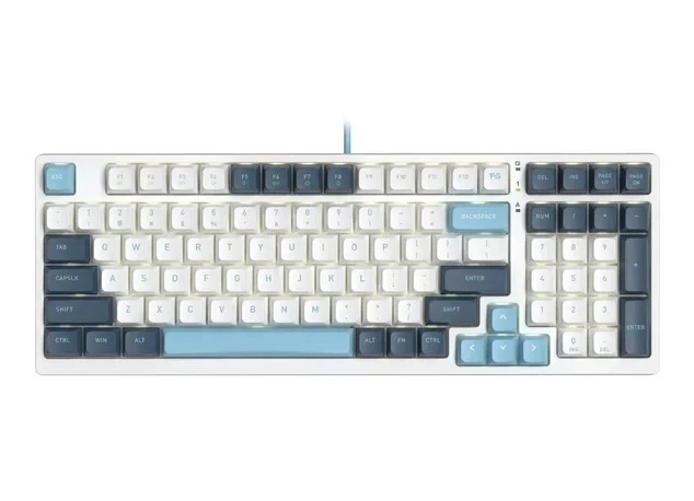 Механическая проводная игровая клавиатура A4Tech Fstyler FS300, белая подсветка, белый