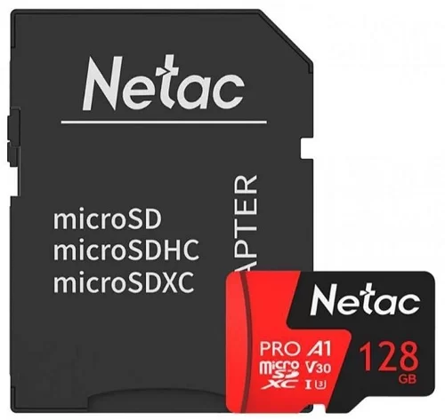 Карта памяти MicroSDXC 128Gb Netac P500 Extreme Pro NT02P500PRO-128G-R