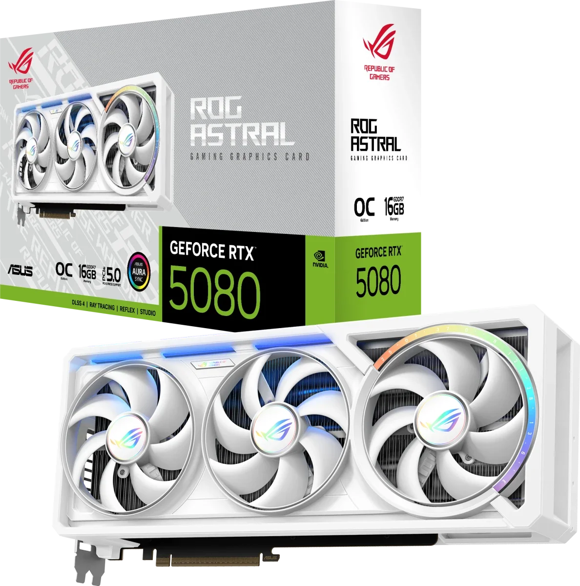 Видеокарта GeForce RTX 5080 16Gb Asus ROG-ASTRAL-RTX 5080-O16G-WHITE