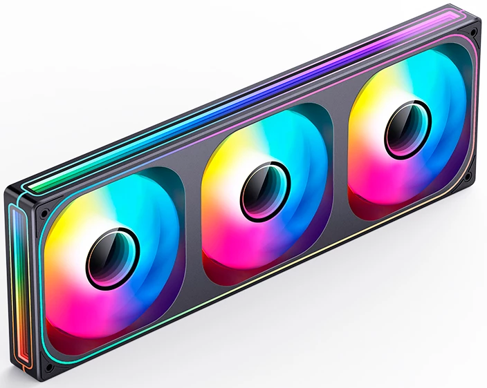 Вентилятор для корпуса 120mm Jonsbo ZB-360BR (3 in 1) Black Reverse