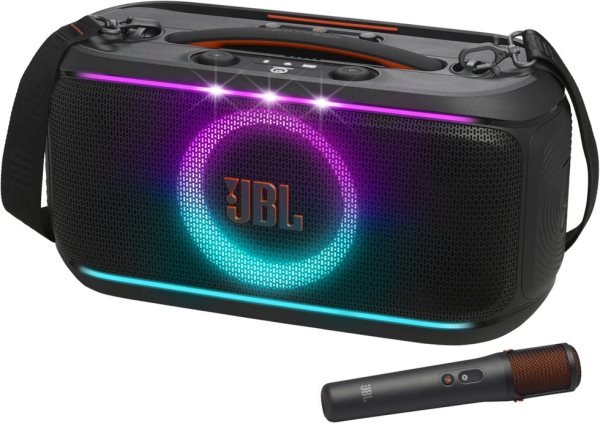 Портативная акустика JBL PartyBox On-The-Go 2 Plus (ремешок + микрофон) вилка EAC