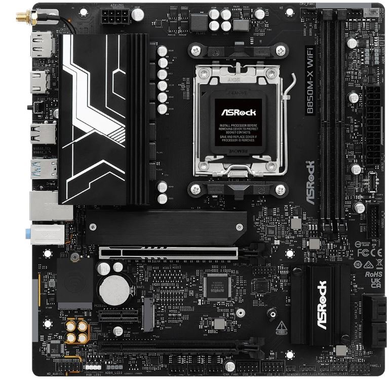 Материнская плата AM5 ASRock B850M-X WIFI R2.0 (mATX, 2xDDR5)