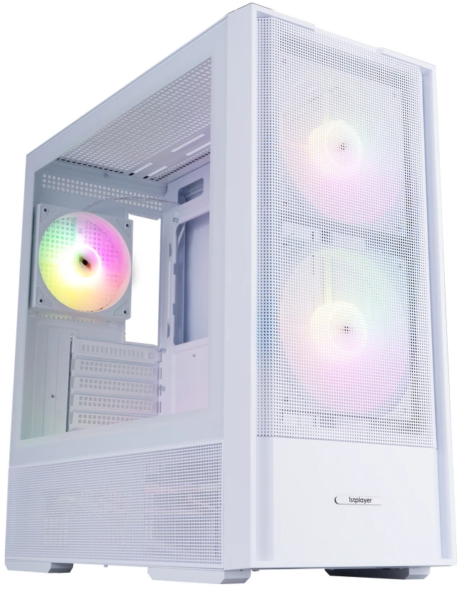 Корпус 1stPlayer AU7 ARGB White AU7-WH-2FA7-14-W-2FA7R-W-1FA7-W