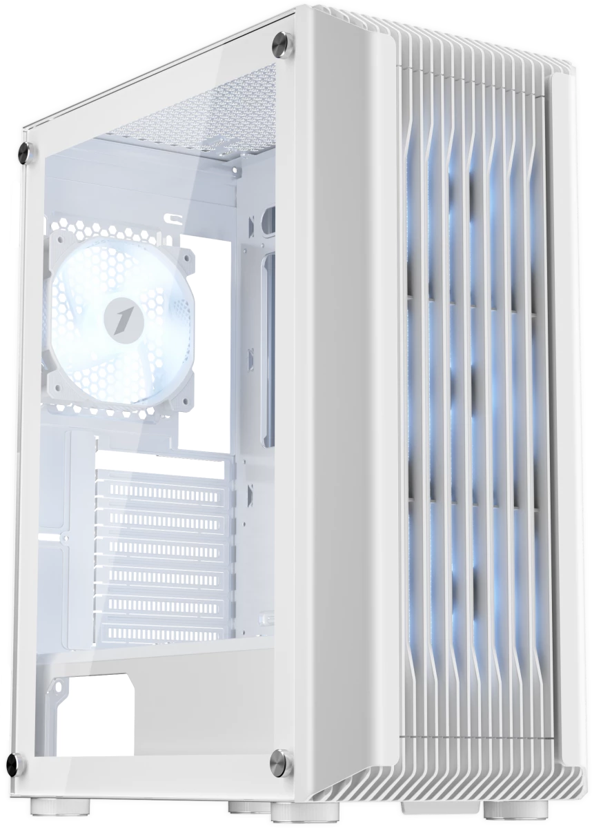 Корпус 1stPlayer Bullet Hunter H6 ARGB White H6-WH-4F7-W