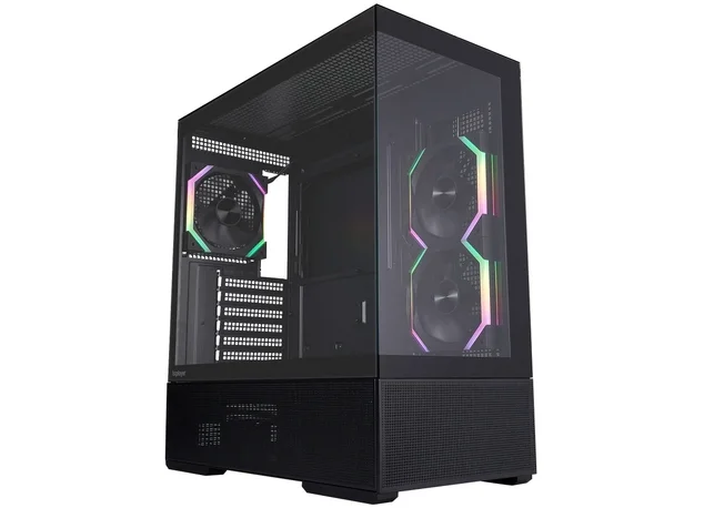 Корпус 1stPlayer CV7 ARGB Black (Mid-Tower, ATX, закаленное стекло, 3x120mm ARGB + 2x120mm)
