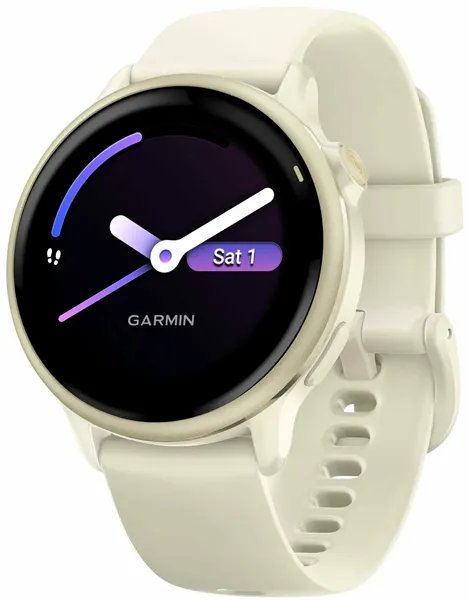 Умные часы Garmin VivoActive 6 лунно-золотистый с ремешком цвета слоновой кости (010-02985-41)