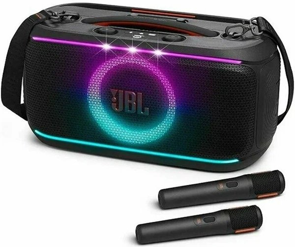 Портативная акустика JBL PartyBox On-The-Go 2 (2 микрофона) вилка EAC