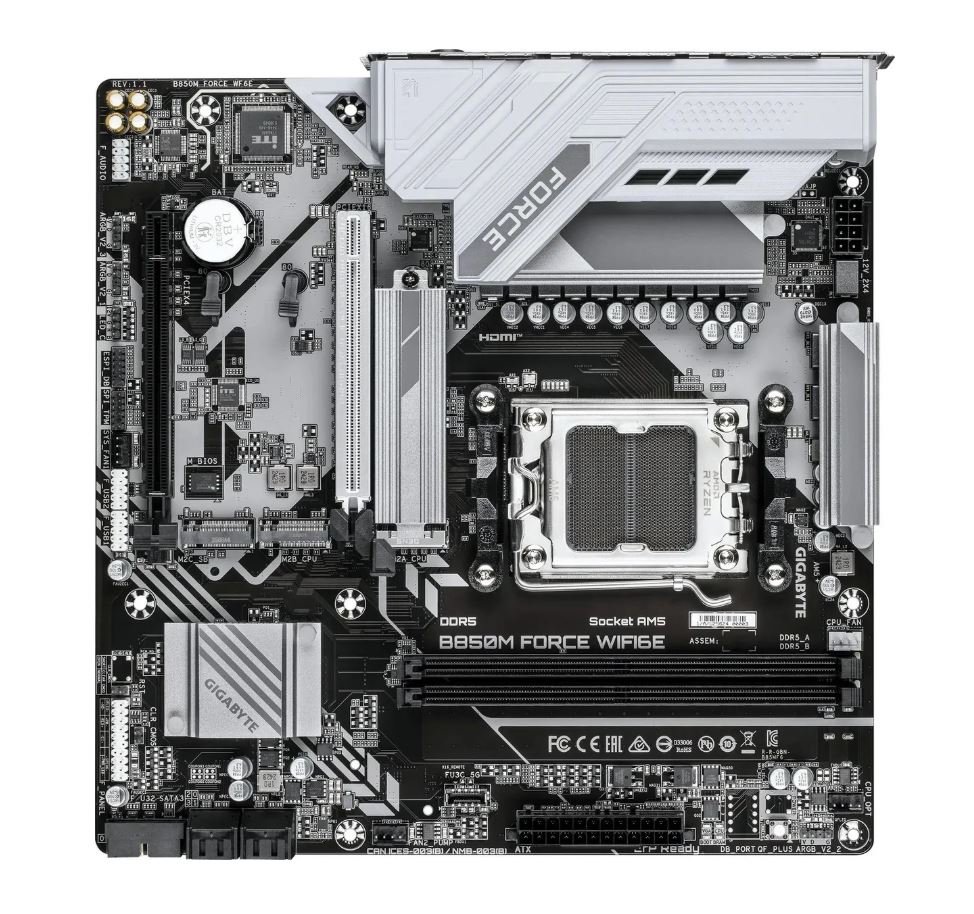 Материнская плата AM5 Gigabyte B850M FORCE WF6E (mATX, 2xDDR5)