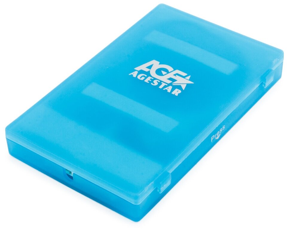 Коробка для HDD 2,5'' USB 2.0 AgeStar SUBCP1 Blue