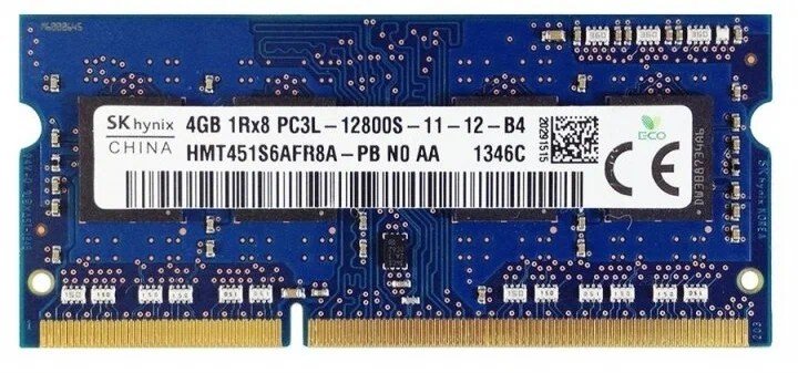 Модуль памяти SODIMM DDR3 4GB Hynix 1600. 1.35v HMT451S6AFR8A-PB