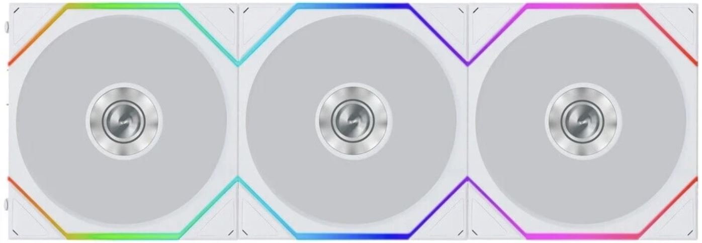 Вентилятор для корпуса 120MM Lian Li UNI FAN TL FLEX Reverse Blade 120 ARGB PWM (3x120), белый