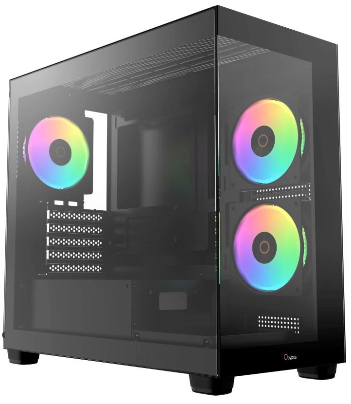 Корпус Ocypus Gamma C52 BK ARGB mATX / win / black / 3 ARGB fans