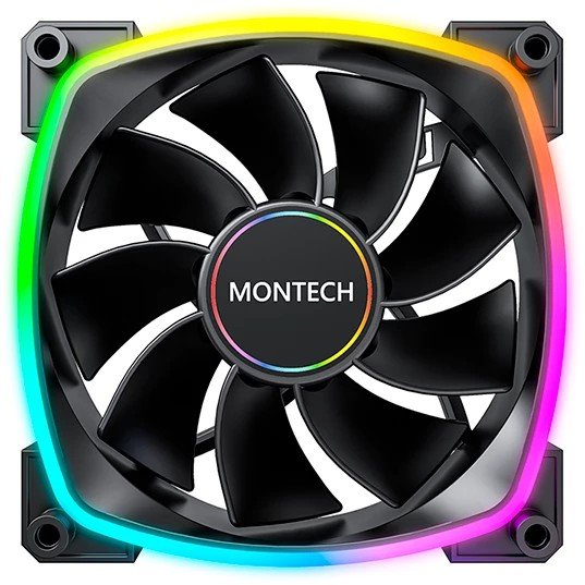 Вентилятор для корпуса 140MM Montech RX140 PWM ARGB, чёрный