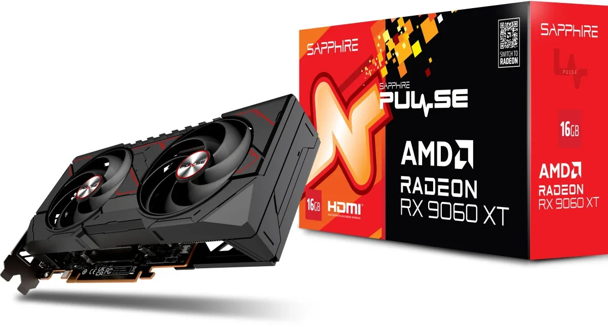 Видеокарта Radeon RX 9060 XT 16Gb Sapphire Pulse OC 11350-03-20G