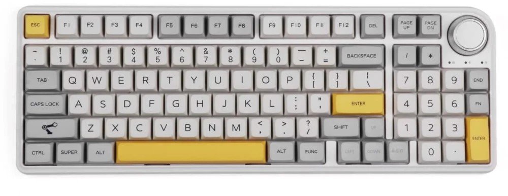 Беспроводная механическая игровая клавиатура Epomaker TH96 Pro, RGB, белый
