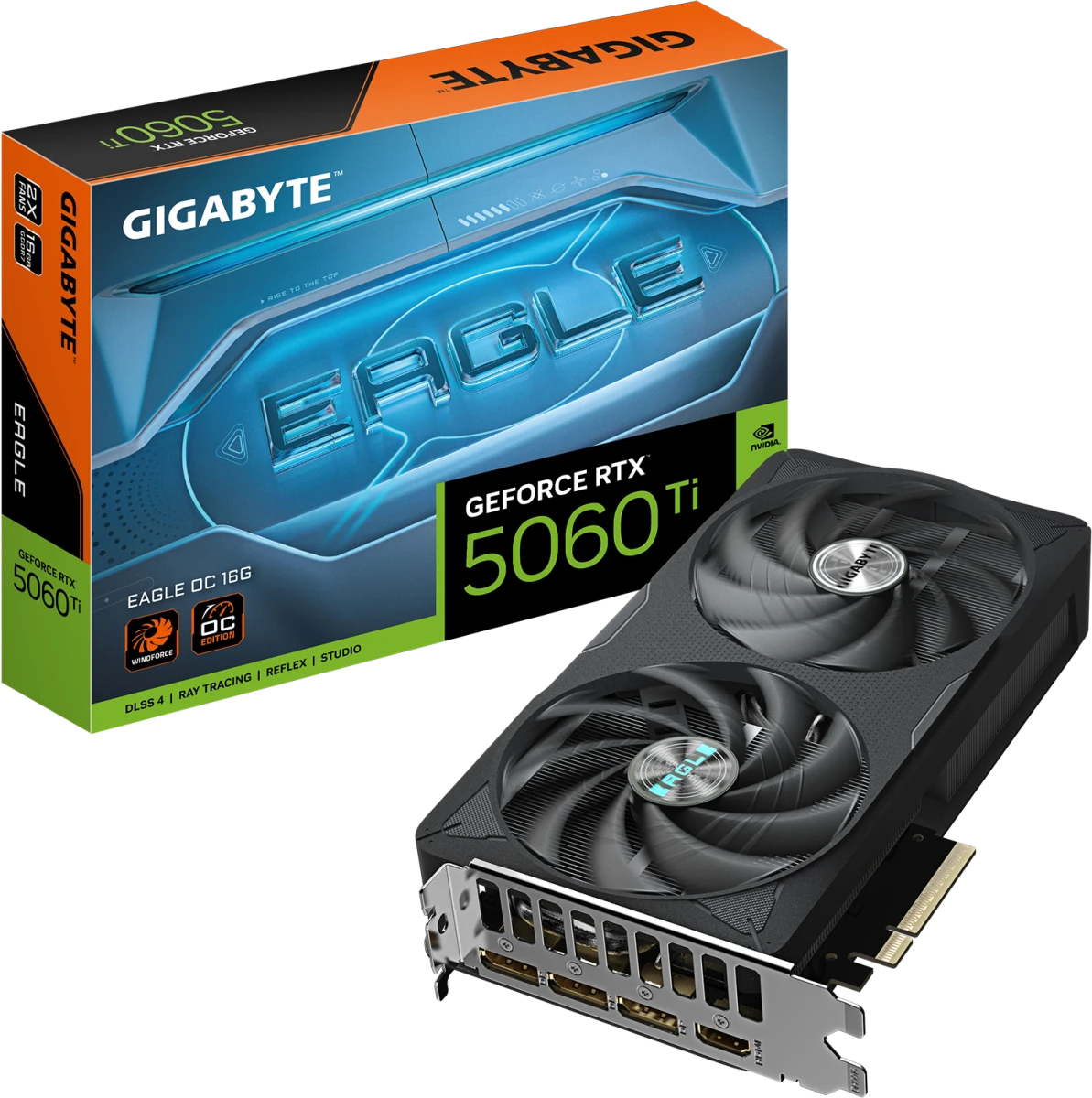 Видеокарта GeForce RTX 5060Ti 16Gb Gigabyte GV-N506TEAGLE OC-16GD