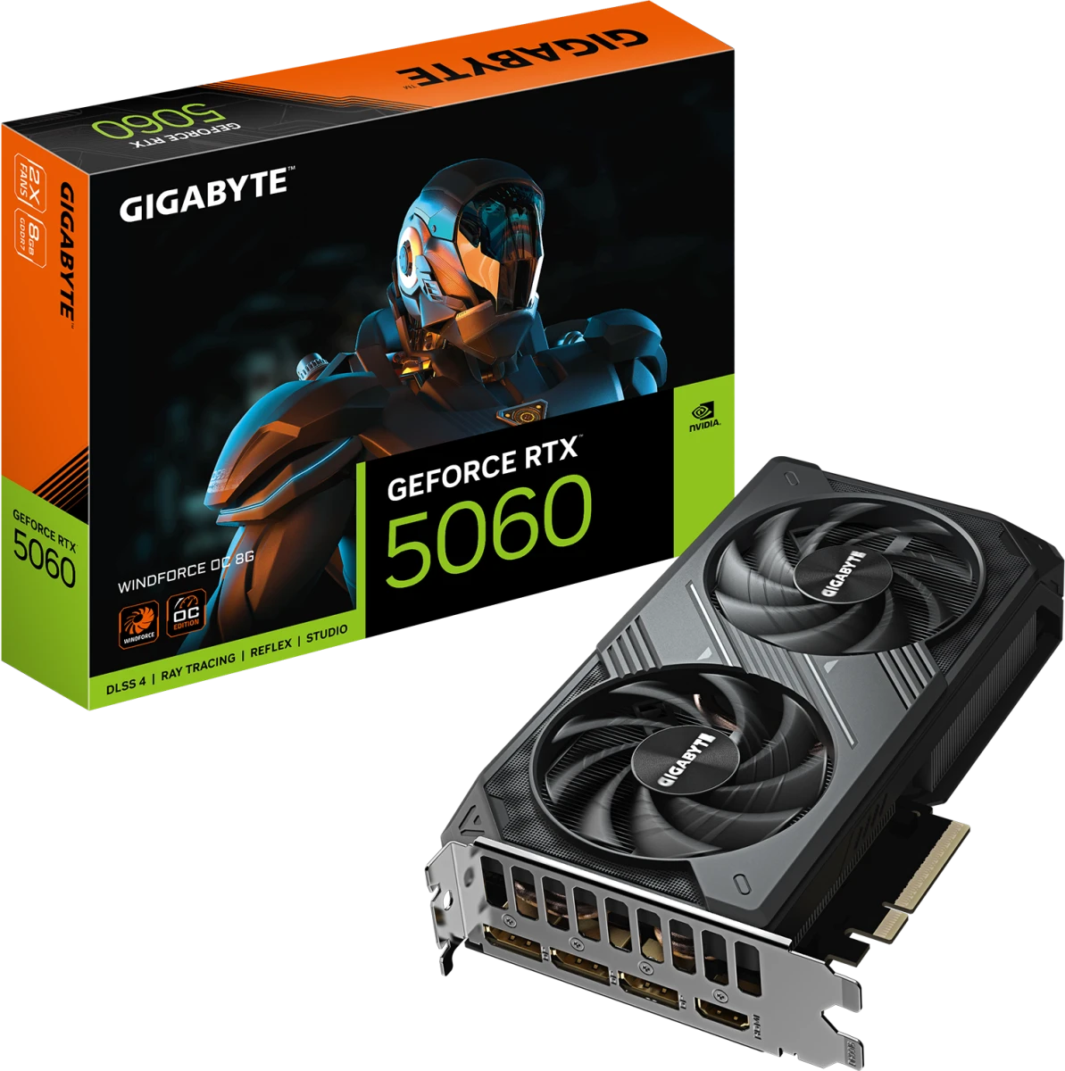 Видеокарта GeForce RTX 5060 8Gb Gigabyte GV-N5060WF2OC-8GD