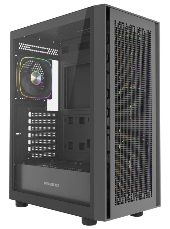 Корпус Powercase ByteFlow Black V2, 4x 120mm ARGB