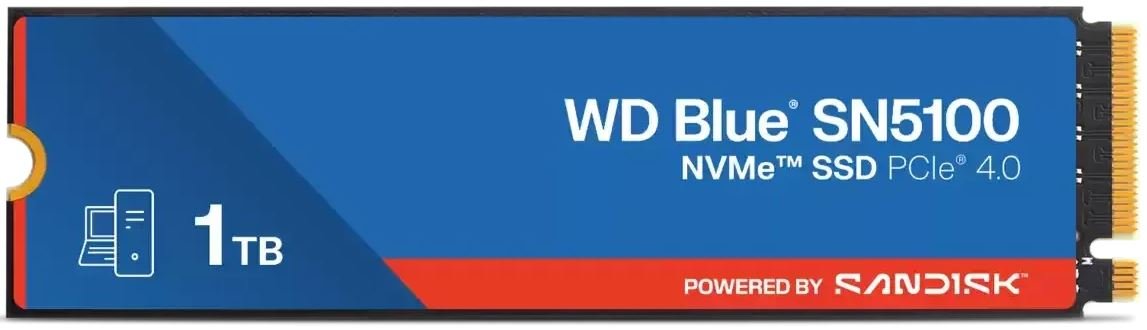 Твердотельный накопитель M.2 2280 NVMe 1TB WD Blue SN5100 (WDS100T5B0E)