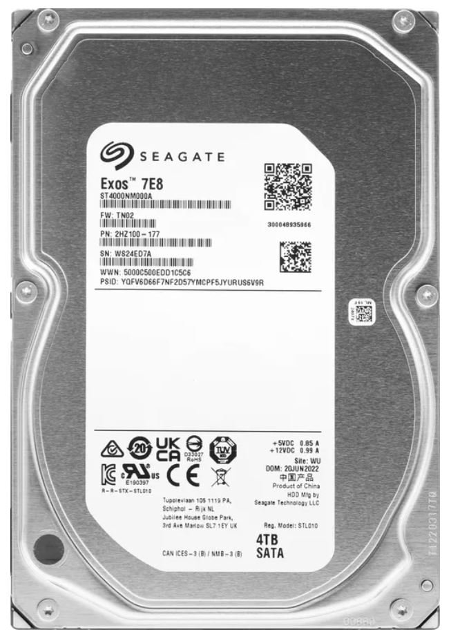 Жесткий диск 3.5" SATA-III Seagate Exos 7E8 4TB (ST4000NM000A)