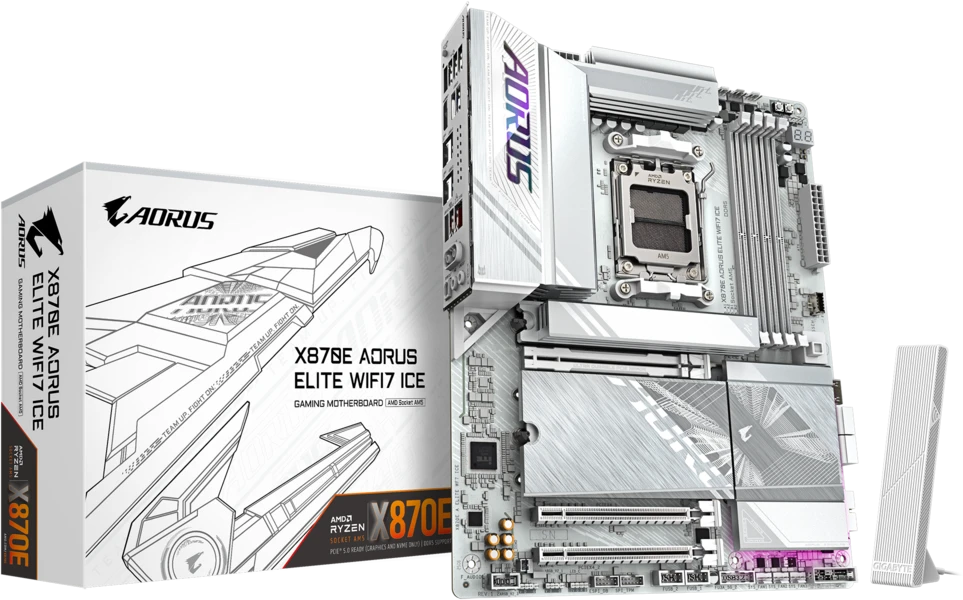 Материнская плата AM5 Gigabyte X870E Aorus Elite WIFI7 ICE